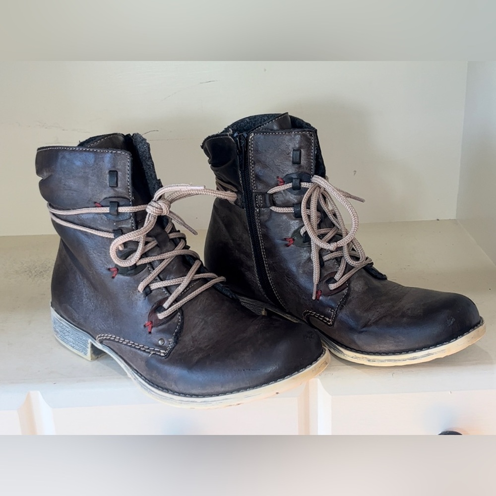 Rieker Women’s Payton Leather Ankle Boots Size EU 39 - Picture 2 of 10